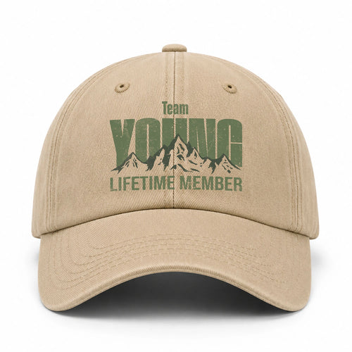 Team Your Name Lifetime Member Mountain Cap YOUNG 13K1 C58PF