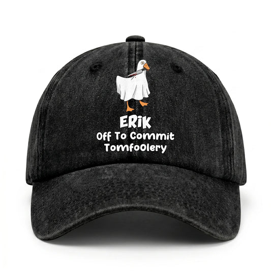 Off To Commit Tomfoolery Funny Goose Washed Cap ERIK 13K1 C131PF