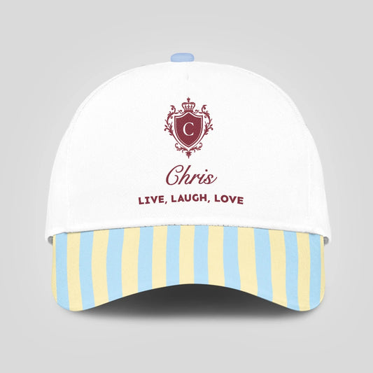 Live Laugh Love Blue And Yellow Luxury Cap CHRIS 13K1 C121PF