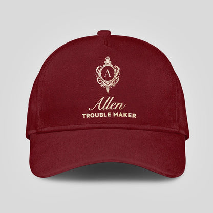 Trouble Maker Funny Royal Burgundy Cap ALLEN 13K1 C158PF