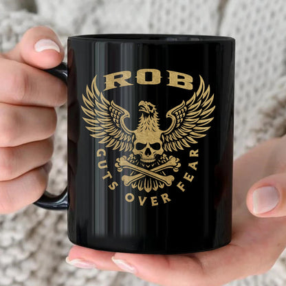 Guts Over Fear Eagle And Skull Mug ROB 13K1 MG28