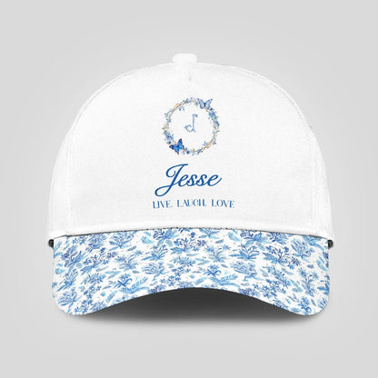 Live Laugh Love Blue Flowers Cap JESSE 13K1 C50PF