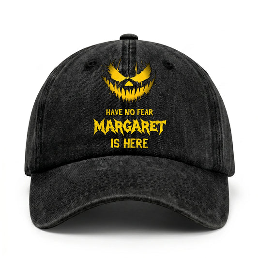 Have No Fear Your Name Is Here Jack O' Lantern Washed Cap MARGARET 13K1 C135PF