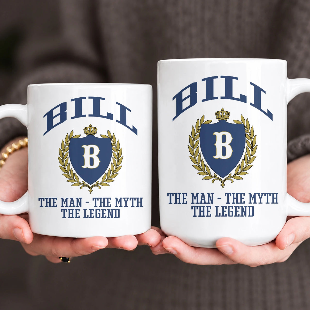 The Man The Myth The Legend Blue And Yellow Logo Mug BILL 13K1 MG24