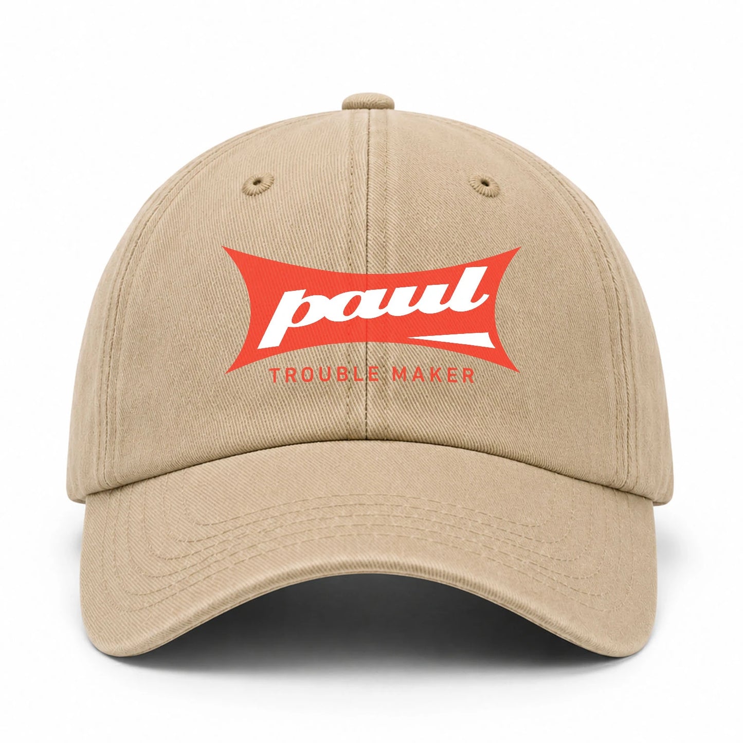 Trouble Maker Red Logo Washed Cap PAUL 13K1 C78PF