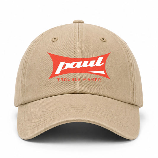 Trouble Maker Red Logo Washed Cap PAUL 13K1 C78PF