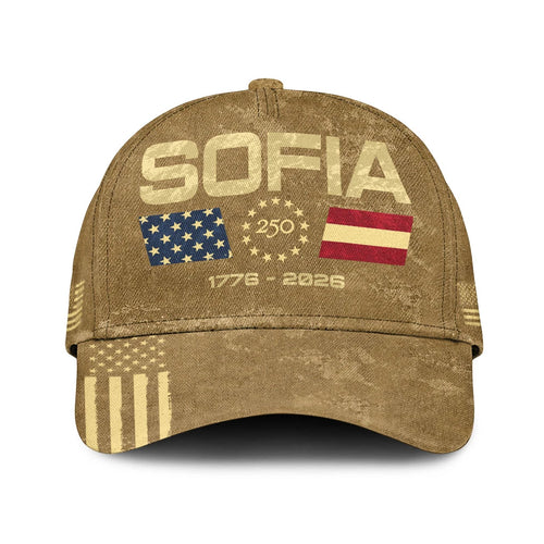 SOFIA 13K1-C14PF 250th Anniversary Patriotic Baseball Cap 1776–2026