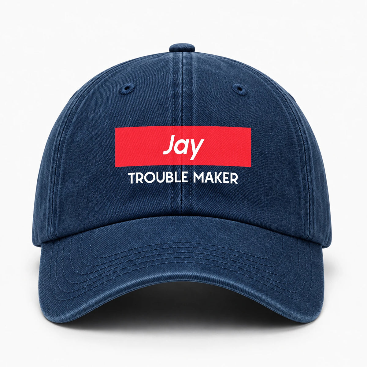 Trouble Maker Red Logo Washed Cap JAY 13K1 C140PF
