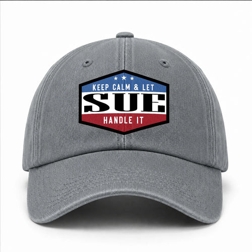 Keep Calm & Let Your Name Handle It Washed Cap SUE 13K1 C87PF