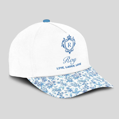 Live Laugh Love Flowers Pattern Cap ROY 13K1 C109PF
