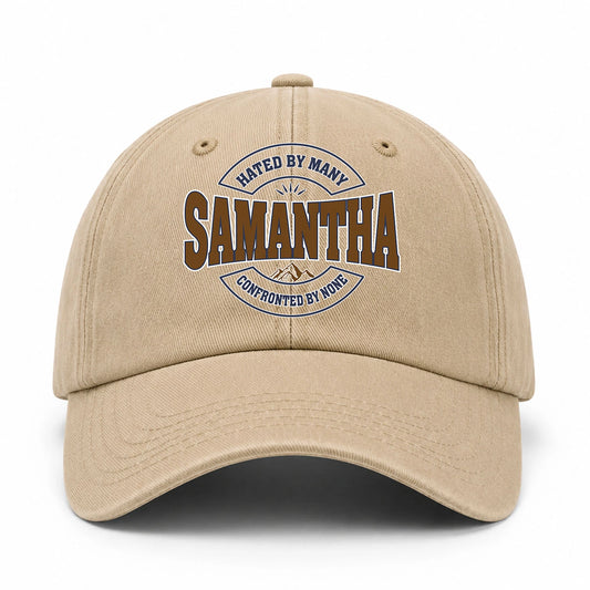 Hated By Many Confronted By None Washed Cap SAMANTHA 13K1 C36PF