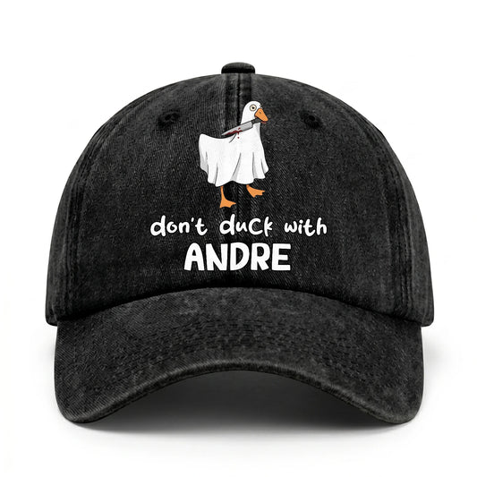 Don't Duck With Your Name Funny Washed Cap ANDRE 13K1 C129PF