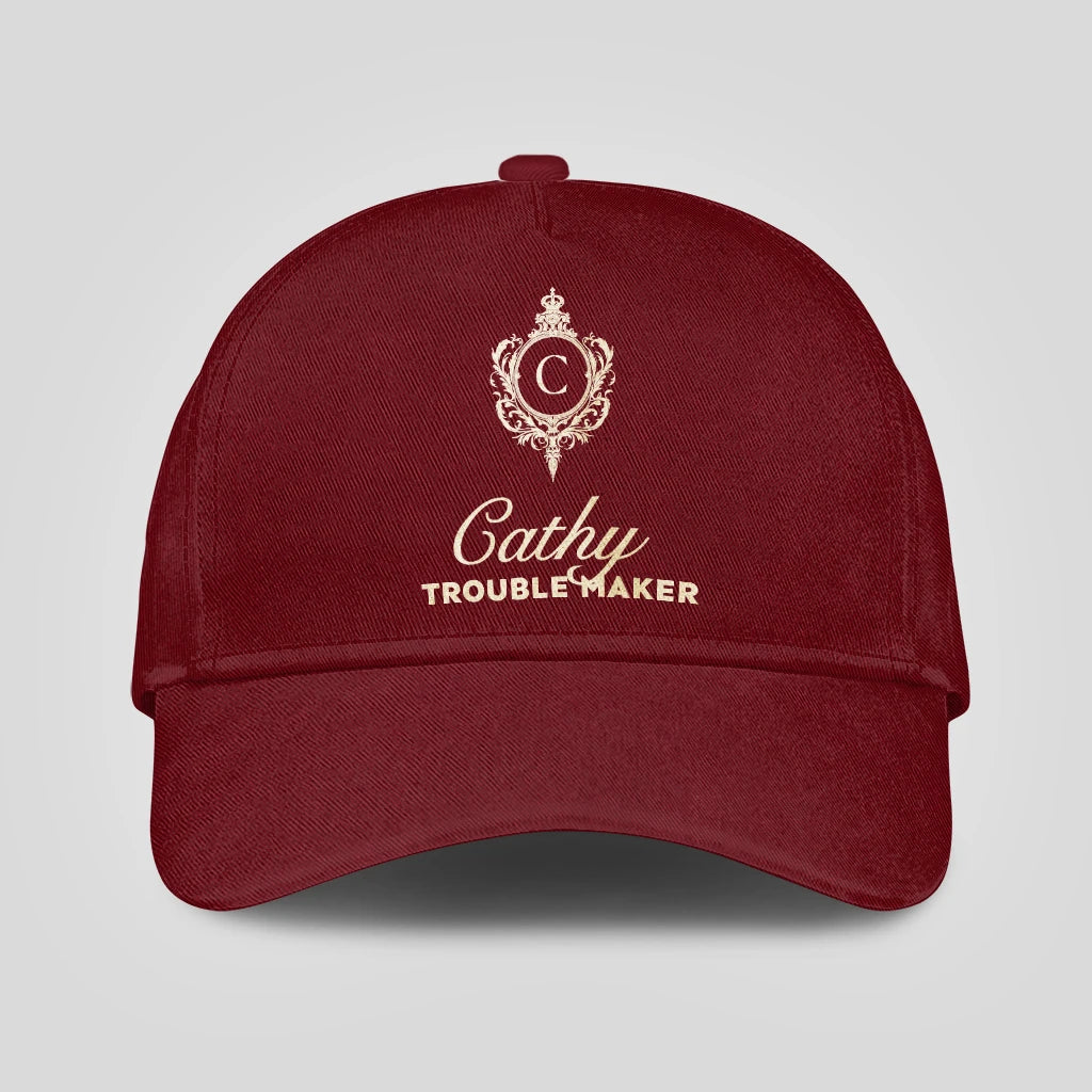 Trouble Maker Funny Royal Burgundy Cap CATHY 13K1 C158PF