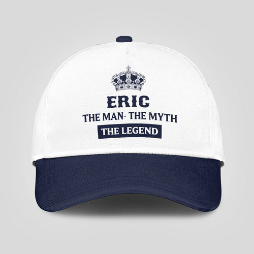 The Man The Myth The Legend King Crown Blue And White Cap ERIC 13K1 C147PF