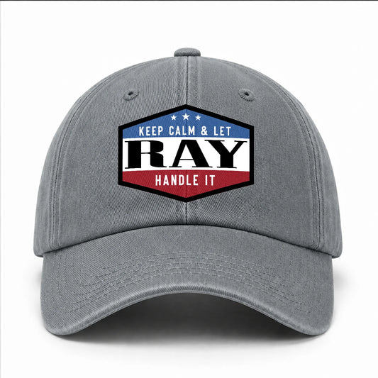 Keep Calm & Let Your Name Handle It Washed Cap RAY 13K1 C87PF
