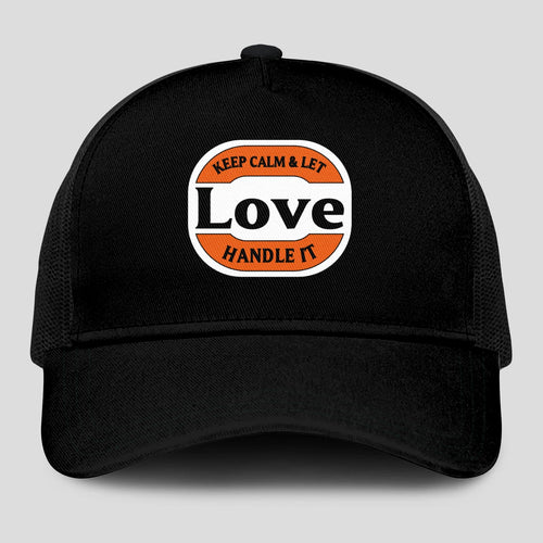 Keep Calm & Let Your Name Handle It Black Mesh Cap LOVE 13K1 C199PF