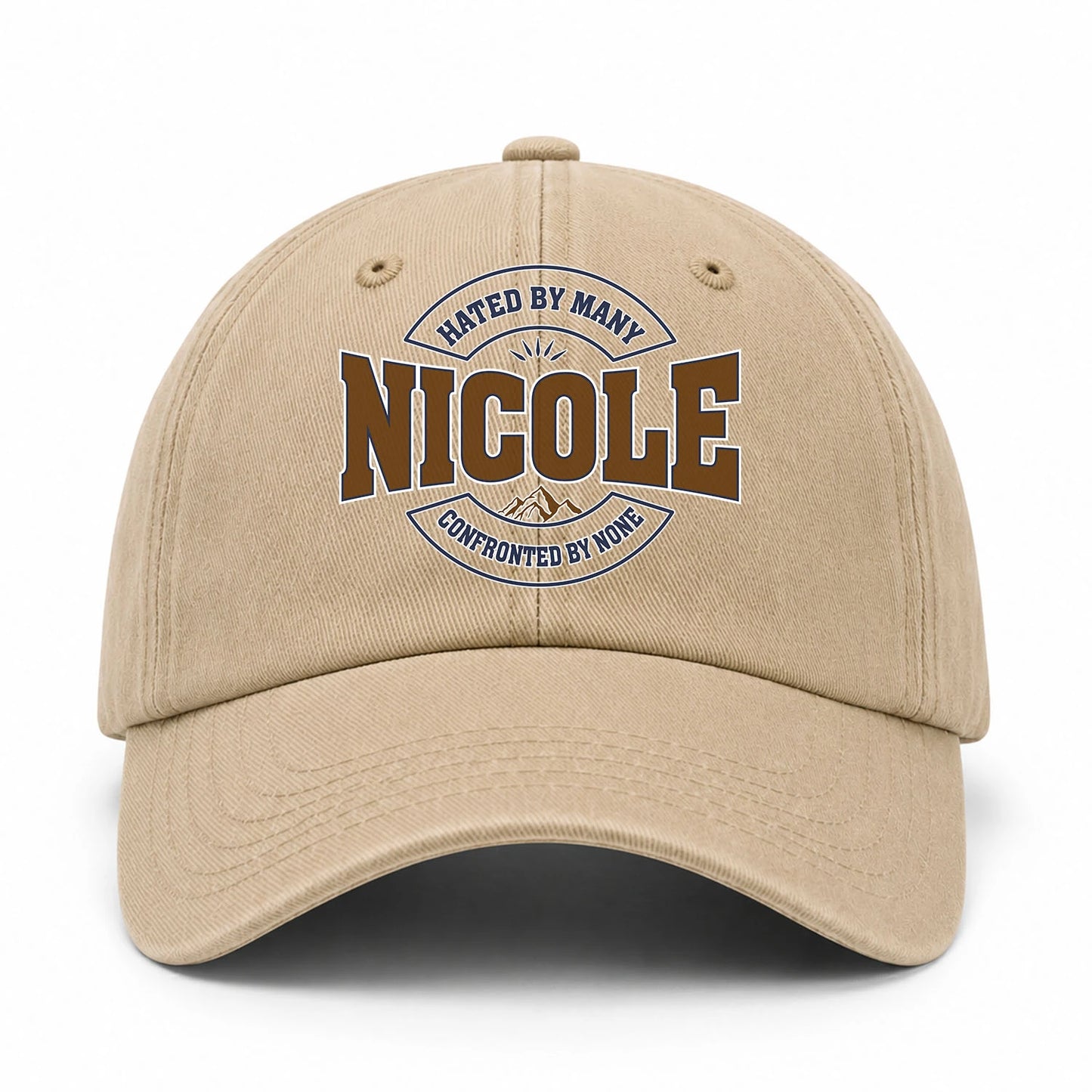 Hated By Many Confronted By None Washed Cap NICOLE 13K1 C36PF