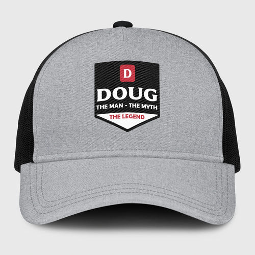 The Man The Myth The Legend Gray Mesh Cap DOUG 13K1 C189PF