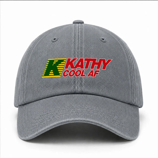 Your Name Cool Af Funny Washed Cap KATHY 13K1 C85PF