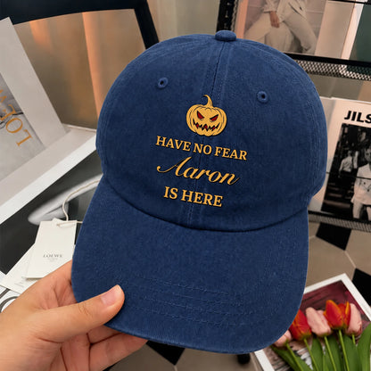 Have No Fear Your Name Is Here Jack O' Lantern Washed Cap AARON 13K1 C165PF