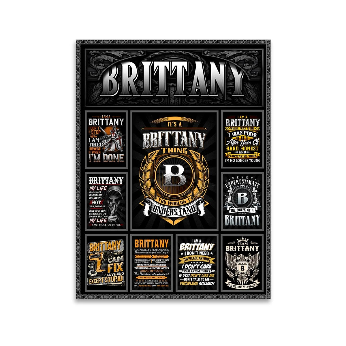 BRITTANY Personalized Sponge Floor Mat – Custom Printed Home Decor 13K1-AR2