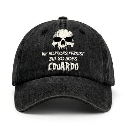 The Horrors Persist But So Does Your Name Cool Skull Washed Cap EDUARDO 13K1 C134PF
