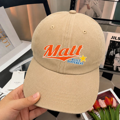 Your Name Built Different Logo Washed Cap MATT 13K1 C56PF
