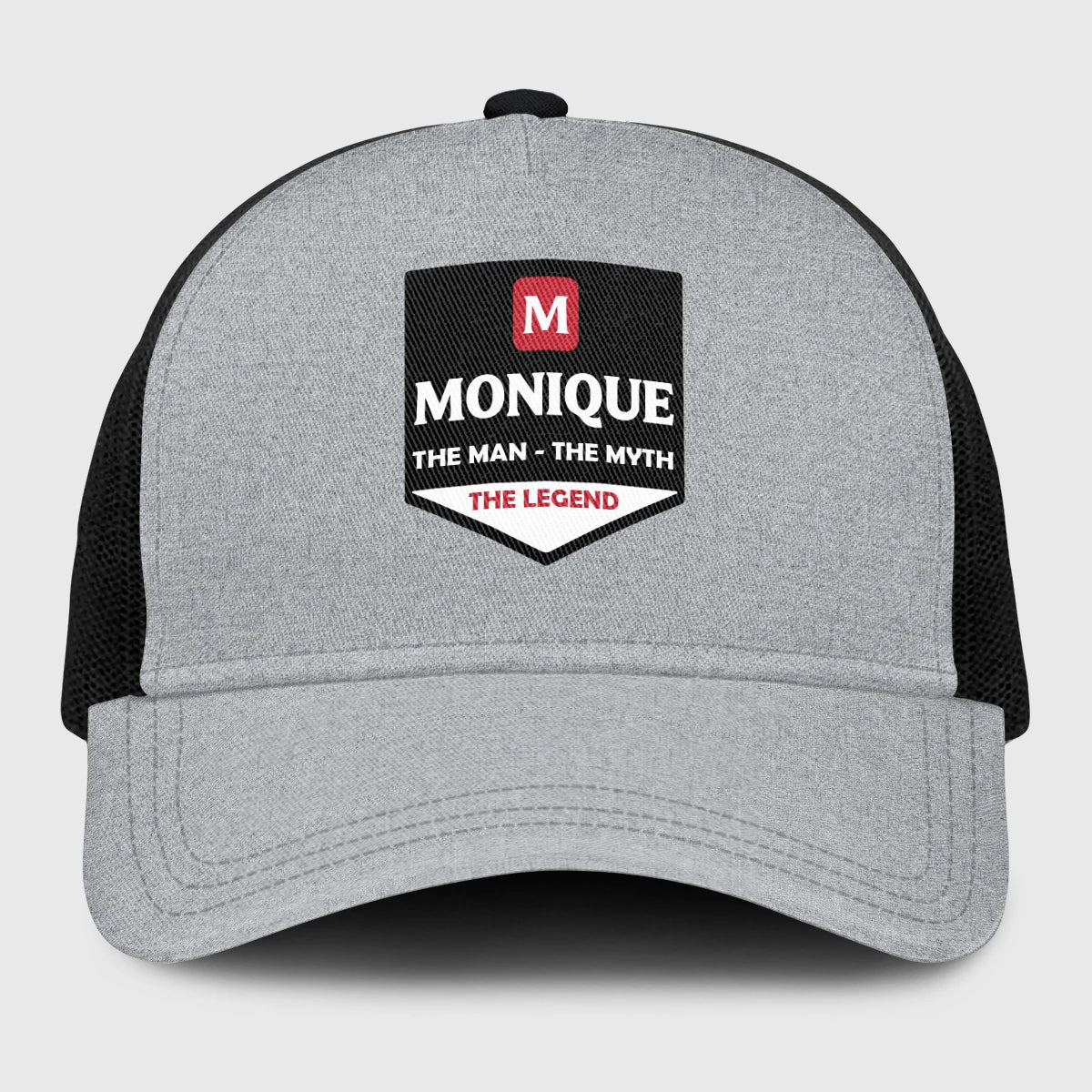 The Man The Myth The Legend Gray Mesh Cap MONIQUE 13K1 C189PF