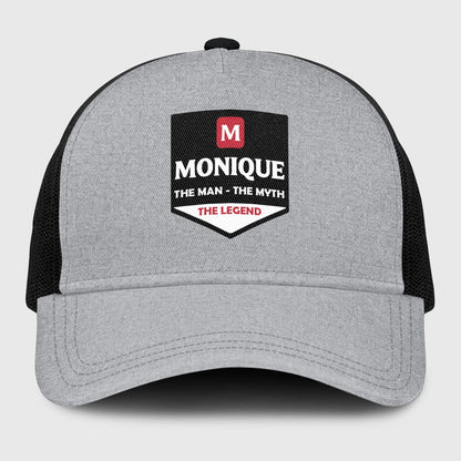 The Man The Myth The Legend Gray Mesh Cap MONIQUE 13K1 C189PF