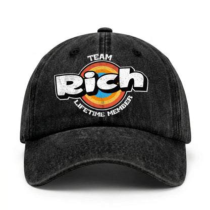 Team Your Name Lifetime Member Logo Cap RICH 13K1 C66PF