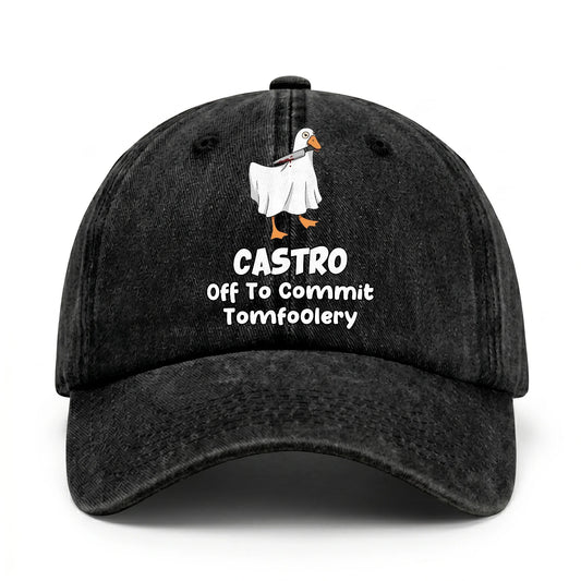 Off To Commit Tomfoolery Funny Goose Washed Cap CASTRO 13K1 C131PF