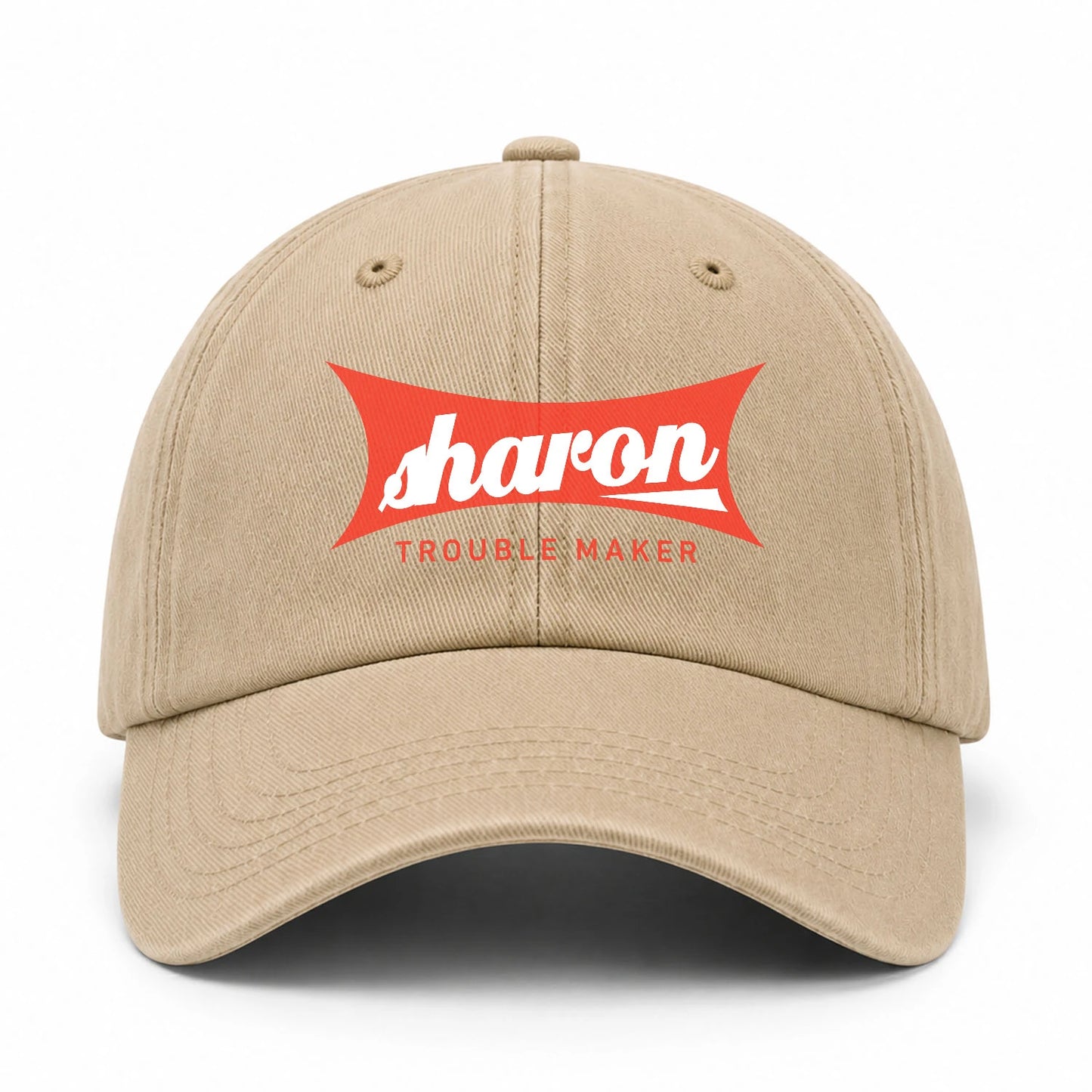 Trouble Maker Red Logo Washed Cap SHARON 13K1 C78PF