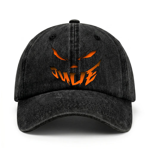 Your Name Jack O' Lantern Halloween Washed Cap JULIE 13K1 C100PF