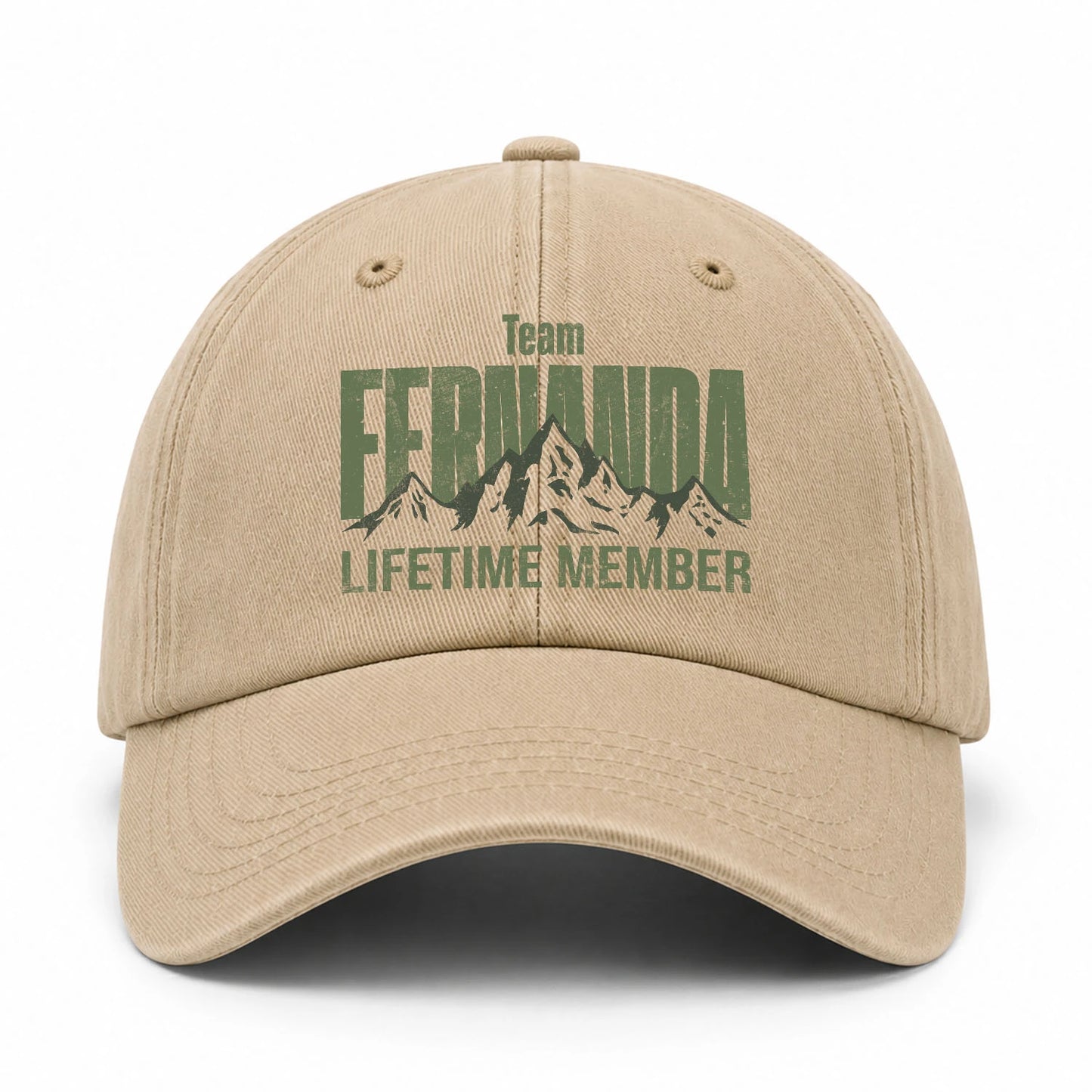 Team Your Name Lifetime Member Mountain Cap FERNANDA 13K1 C58PF