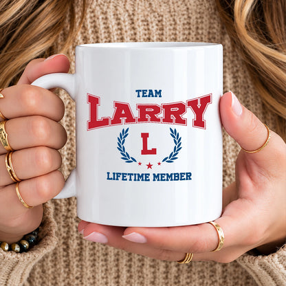 Team Your Name Lifetime Member Sporty Mug LARRY 13K1 MG09