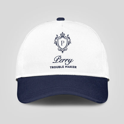 Trouble Maker Funny Blue And White Cap PERRY 13K1 C152PF