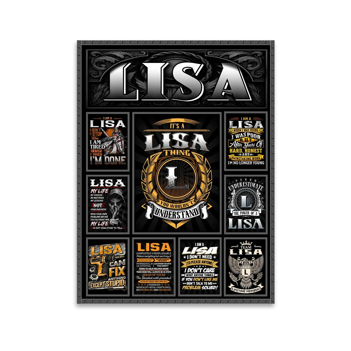 LISA Personalized Sponge Floor Mat – Custom Printed Home Decor 13K1-AR2