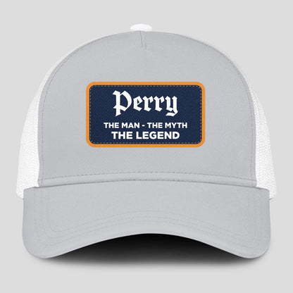 The Man The Myth The Legend Gray Mesh Cap PERRY 13K1 C204PF