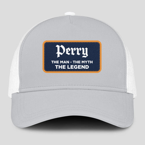 The Man The Myth The Legend Gray Mesh Cap PERRY 13K1 C204PF