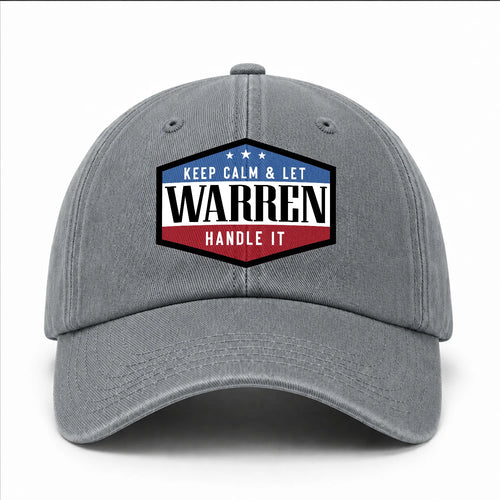 Keep Calm & Let Your Name Handle It Washed Cap WARREN 13K1 C87PF