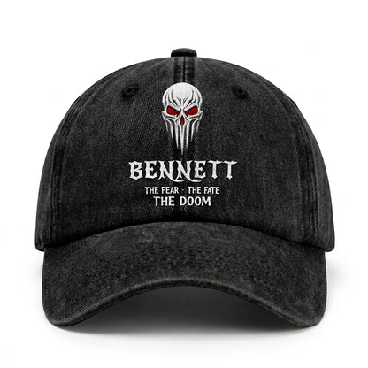 Your Name The Fear The Fate The Doom Skull Washed Cap BENNETT 13K1 C98PF
