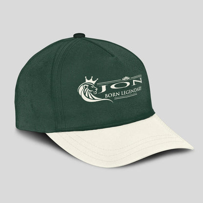 Born Legendary Lion Logo Sage Green And Beige Cap JON 13K1 C182PF