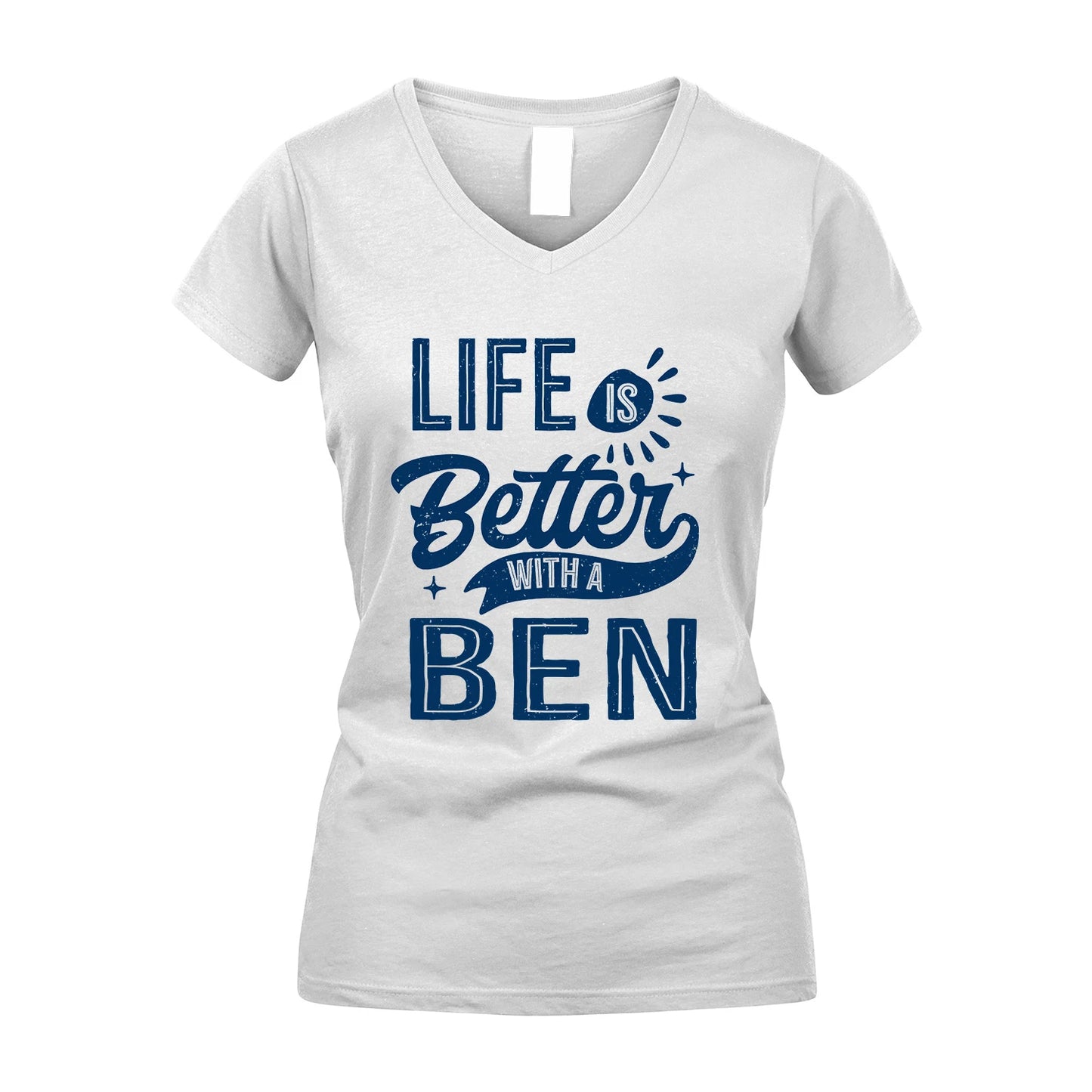 BEN 13K1-116 Personalized Name Quote T-Shirt Life Is Better With Unisex Gift