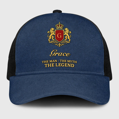The Man The Myth The Legend Royal Blue Mesh Cap GRACE 13K1 C187PF
