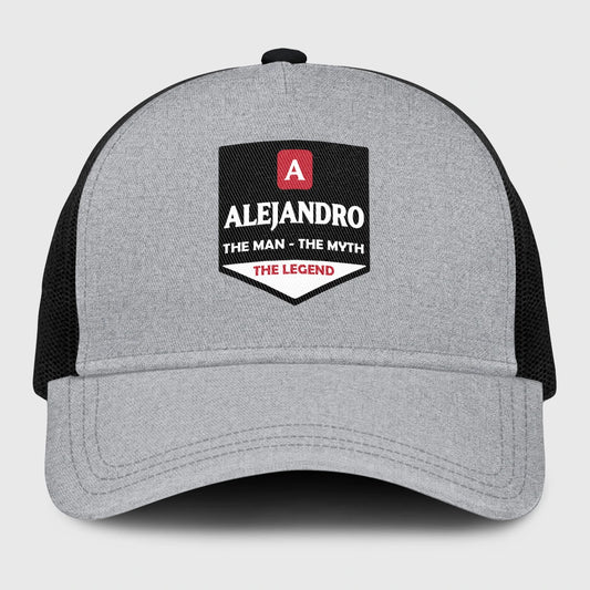 The Man The Myth The Legend Gray Mesh Cap ALEJANDRO 13K1 C189PF