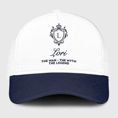 The Man The Myth The Legend Blue And White Baseball Mesh Cap LORI 13K1 C186PF