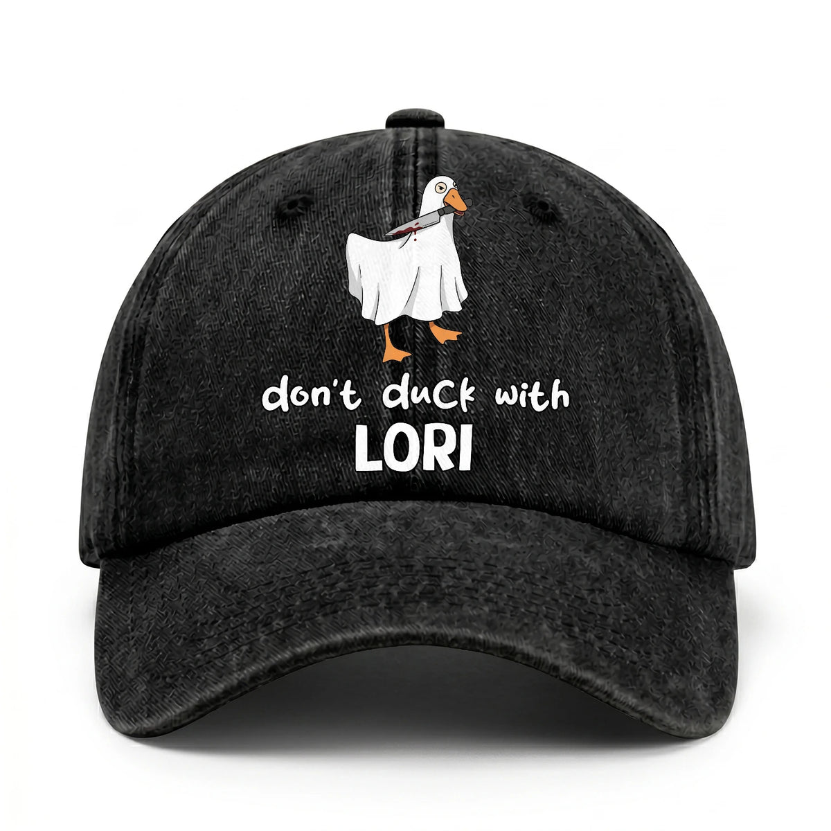 Don't Duck With Your Name Funny Washed Cap LORI 13K1 C129PF
