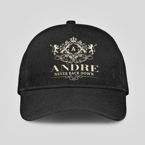 Never Back Down Royal Style Black Cap ANDRE 13K1 C179PF
