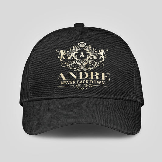 Never Back Down Royal Style Black Cap ANDRE 13K1 C179PF
