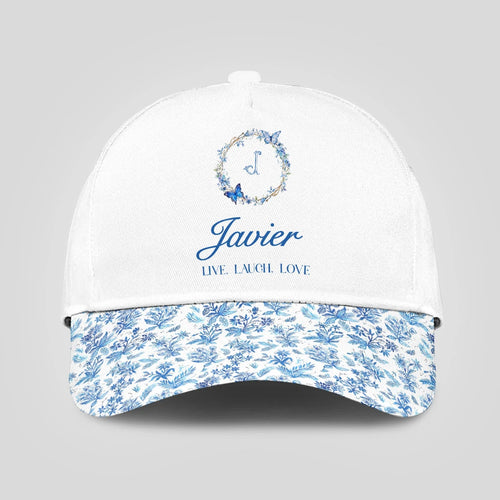 Live Laugh Love Blue Flowers Cap JAVIER 13K1 C50PF